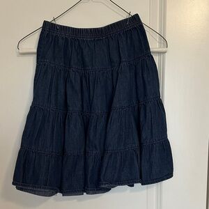 Hanna Andersson denim tiered Skirt